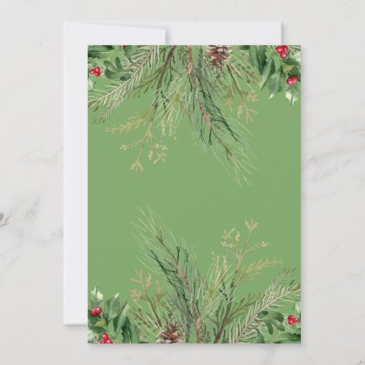 Baby het is koud buiten Evergreen Winter Baby Show Kaart (Achterkant)