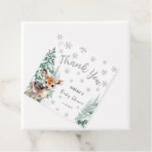 Baby het is koud buiten | Fawn Winter Baby shower Bedankjes Labels (In situ)