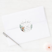 Baby het is koud buiten | Fawn Winter Baby shower Ronde Sticker (Envelop)