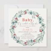 Baby Het is koud buiten feestdag, groot Baby showe Kaart (Voorkant)