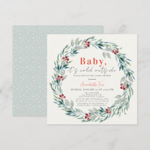 Baby Het is koud buiten feestdag, groot Baby showe Kaart