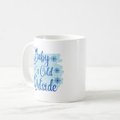 Baby Het is koud buiten feestdag Koffiemok (Voorkant links)