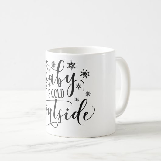 Baby Het is koud buiten feestdag | Mok (Voorkant rechts)