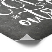 Baby Het is koud buiten feestdag Poster (Hoek)