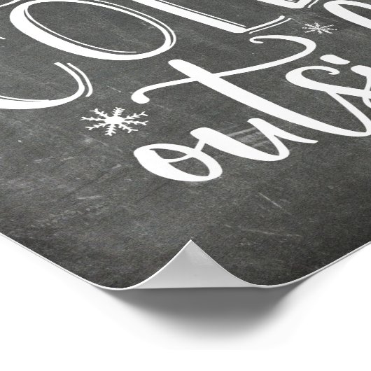 Baby Het is koud buiten feestdag Poster (Hoek)