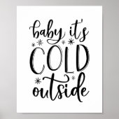 Baby Het is koud buiten feestdag Poster (Voorkant)