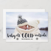 Baby het is koud buiten feestdagenkaart (Voorkant / Achterkant)