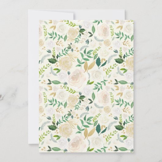 Baby Het is koud buiten Floral Winter Baby shower Kaart (Achterkant)