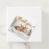 Baby het is koud buiten Forest Deer Baby shower Bedankjes Labels (In situ)