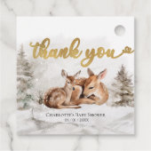 Baby het is koud buiten Forest Deer Baby shower Bedankjes Labels (Achterkant)