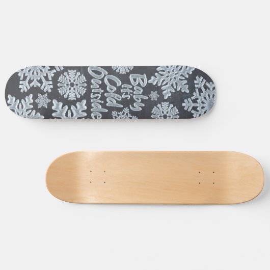 Baby Het is koud buiten Frozen Black Chalkboard Persoonlijk Skateboard (Horizontaal)
