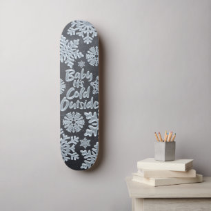 Baby Het is koud buiten Frozen Black Chalkboard Persoonlijk Skateboard