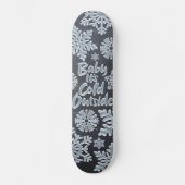 Baby Het is koud buiten Frozen Black Chalkboard Persoonlijk Skateboard (Voorkant)