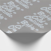 Baby Het is koud buiten Frozen Christmas Rich Grey Cadeaupapier (Hoek)