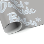 Baby Het is koud buiten Frozen Christmas Rich Grey Cadeaupapier (Rol Hoek)
