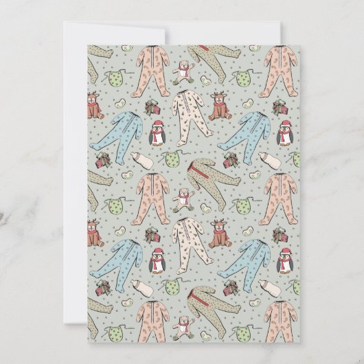 Baby Het is koud buiten Genderneutraal Baby shower Kaart (Achterkant)