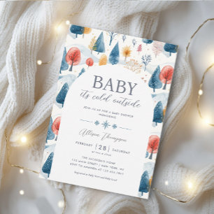 Baby het is koud buiten genderneutraal Baby shower Kaart
