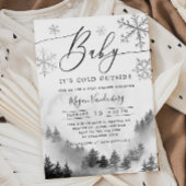 Baby Het is koud buiten Genderneutraal Baby shower Kaart