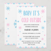 Baby Het is koud buiten geslachtsonthulling Kaart (Voorkant / Achterkant)