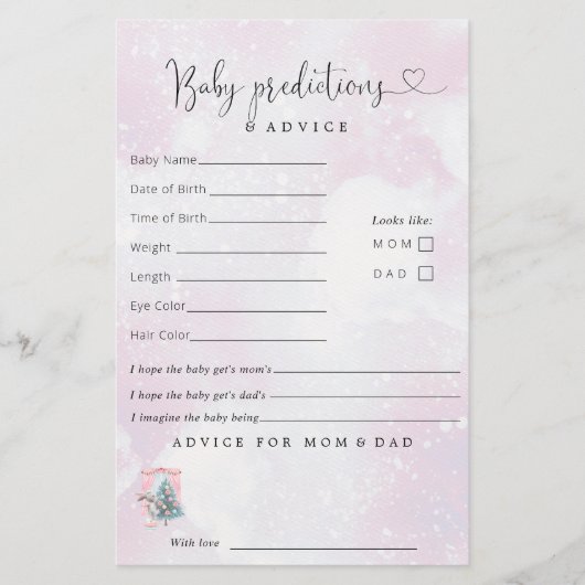 Baby Het is koud buiten Girl Winter Baby shower (Voorkant)