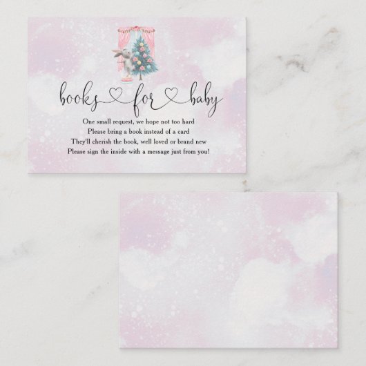 Baby Het is koud buiten Girl Winter Baby shower Informatiekaartje (Voorkant / Achterkant)
