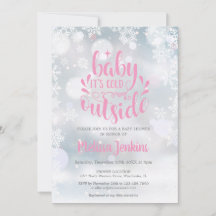 Baby Het is koud buiten Girl Winter Baby shower