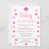 Baby Het is koud buiten Girl Winter Baby shower Kaart (Voorkant)