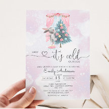 Baby Het is koud buiten Girl Winter Baby shower