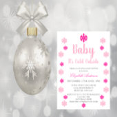 Baby Het is koud buiten Girl Winter Baby shower Kaart