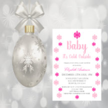 Baby Het is koud buiten Girl Winter Baby shower