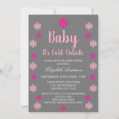 Baby Het is koud buiten Girl Winter Baby shower Kaart (Voorkant)