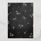 Baby Het is koud buiten Girls Winter Baby shower Folie Uitnodiging (Achterkant)