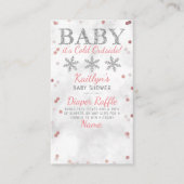 Baby Het is koud buiten Girls Winter Baby shower Informatiekaartje (Voorkant)
