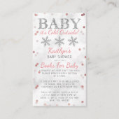 Baby Het is koud buiten Girls Winter Baby shower Informatiekaartje (Voorkant)