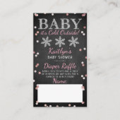 Baby Het is koud buiten Girls Winter Baby shower Informatiekaartje (Voorkant)