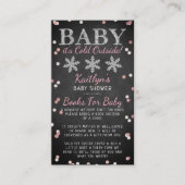 Baby Het is koud buiten Girls Winter Baby shower Informatiekaartje (Voorkant)