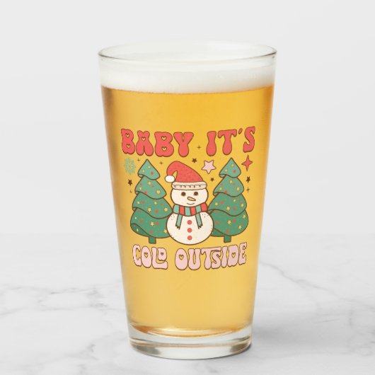 Baby het is koud buiten glas (Voorkant gevuld)