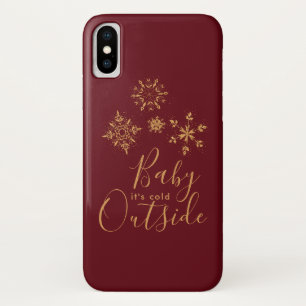 Baby het is koud buiten Golden Snowflakes Case-Mate iPhone Case