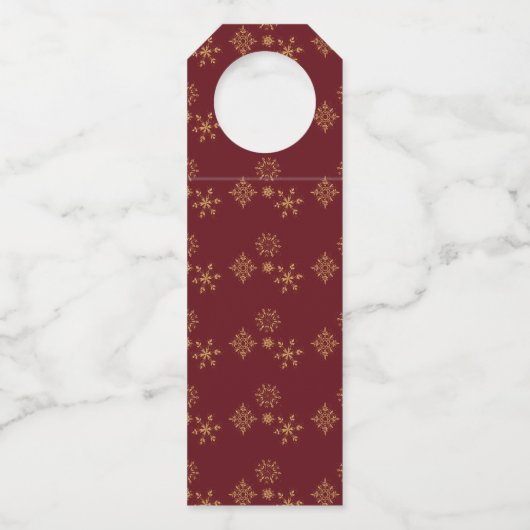 Baby het is koud buiten Golden Snowflakes Flessenhanger (Achterkant)