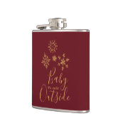 Baby het is koud buiten Golden Snowflakes Heupfles (Links)