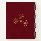 Baby het is koud buiten Golden Snowflakes Notitieboek (Achterkant)