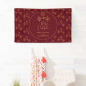 Baby het is koud buiten Golden Snowflakes Spandoek (Insitu)