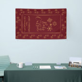 Baby het is koud buiten Golden Snowflakes Spandoek (Beurs)