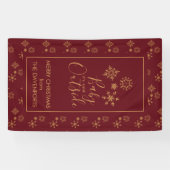 Baby het is koud buiten Golden Snowflakes Spandoek (Horizontaal)