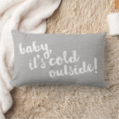 baby, het is koud buiten. Grijze kussen van het av (Deken)