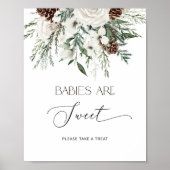 Baby het is koud buiten groenblijvend Baby's zijn  Poster (Voorkant)