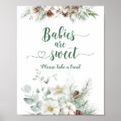 Baby het is koud buiten groenblijvend Baby's zijn  Poster (Voorkant)