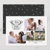 Baby het is koud buiten hert kerstvakantie feestdagenkaart (Voorkant / Achterkant)