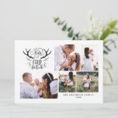 Baby het is koud buiten hert kerstvakantie feestdagenkaart (Staand voorkant)