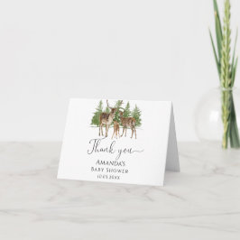 Baby Het is koud buiten herten Baby shower Bedankkaart